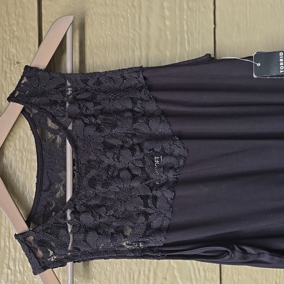 Torrid Super Soft Lace Sweetheart Bodysuit Deep Black 3x New - Picture 8 of 11